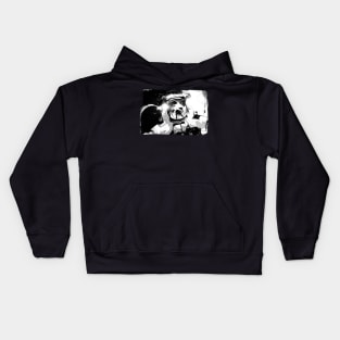 bulldog astronaut Kids Hoodie